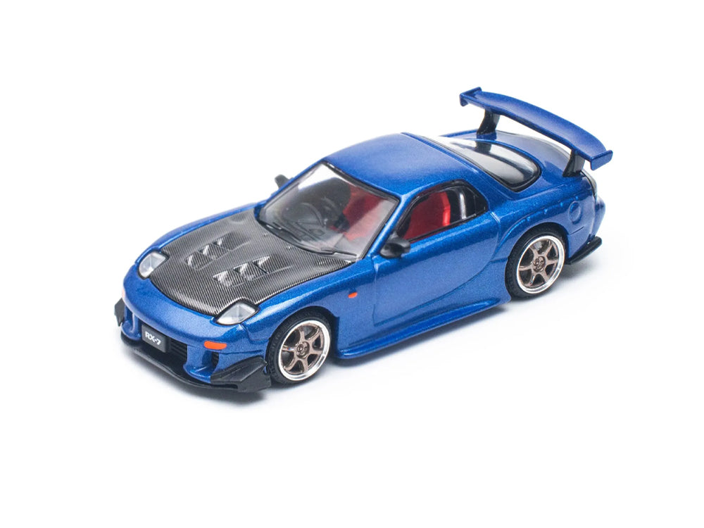 Pop Race 1/64 Mazda RX7 FD3S RE Amemiya Widebody Metallic Blue