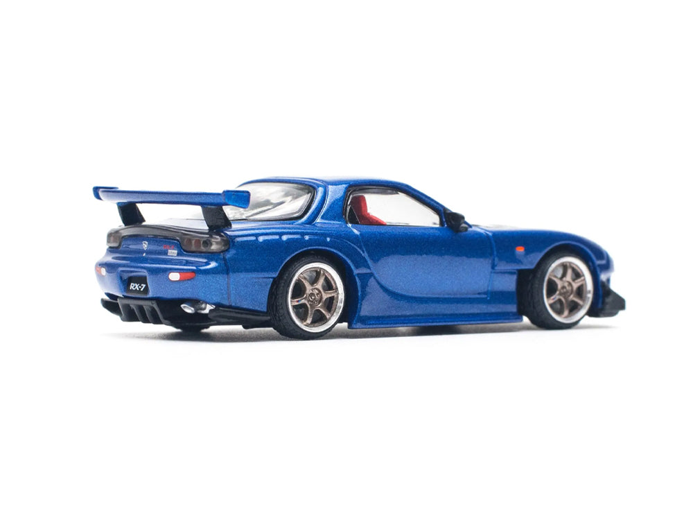 Pop Race 1/64 Mazda RX7 FD3S RE Amemiya Widebody Metallic Blue