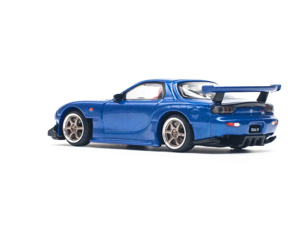Pop Race 1/64 Mazda RX7 FD3S RE Amemiya Widebody Metallic Blue