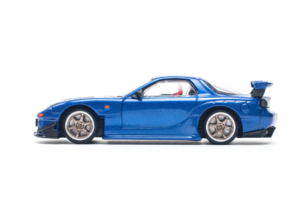 Pop Race 1/64 Mazda RX7 FD3S RE Amemiya Widebody Metallic Blue