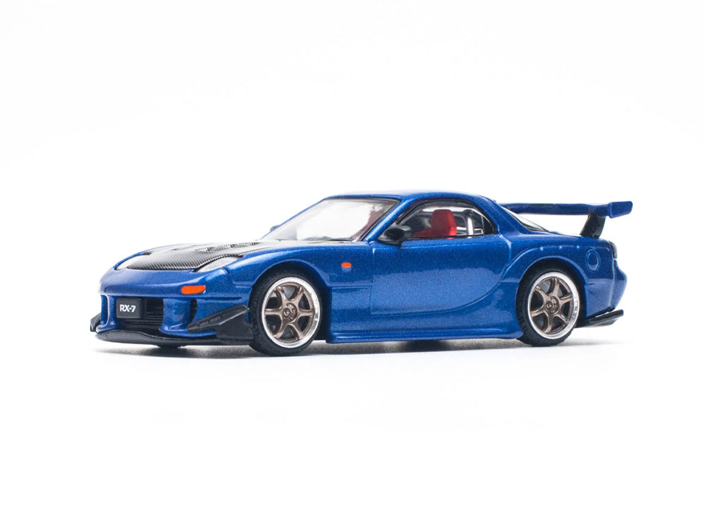 Pop Race 1/64 Mazda RX7 FD3S RE Amemiya Widebody Metallic Blue