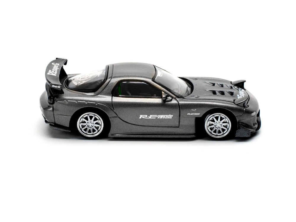 Pop Race 1/64 Mazda RXX7 FD3S RE-Amemiya Gun Metal