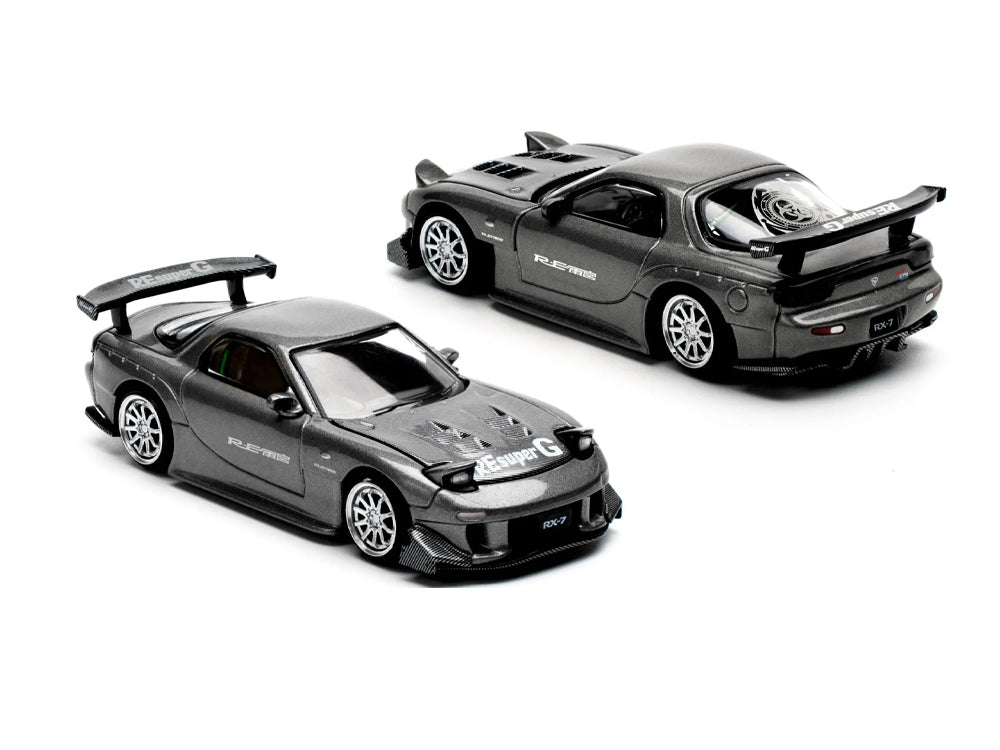 Pop Race 1/64 Mazda RXX7 FD3S RE-Amemiya Gun Metal