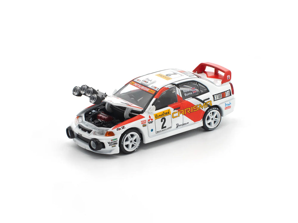Pop Race 1/64 Mitsubishi Lancer Evolution IV Monte Carlo Rally 1998 White/Red
