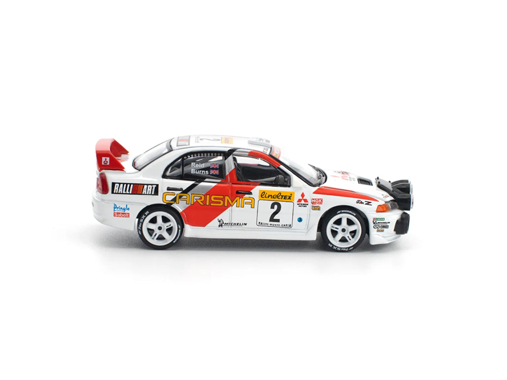 Pop Race 1/64 Mitsubishi Lancer Evolution IV Monte Carlo Rally 1998 White/Red
