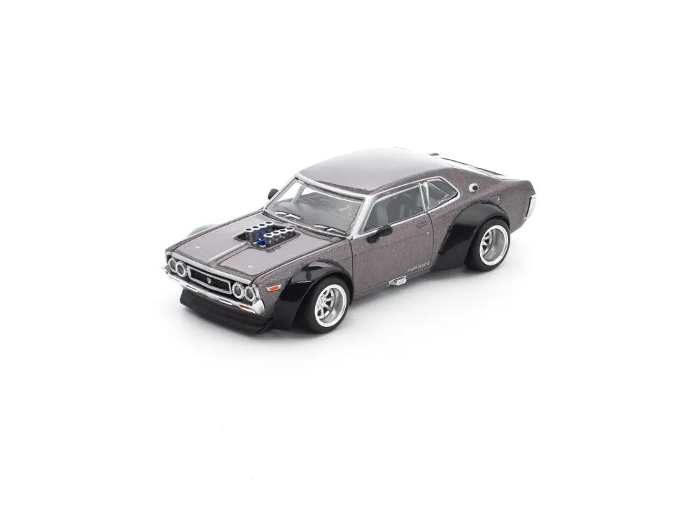 Pop Race 1/64 Nissan Laurel C130 Metallic Grey