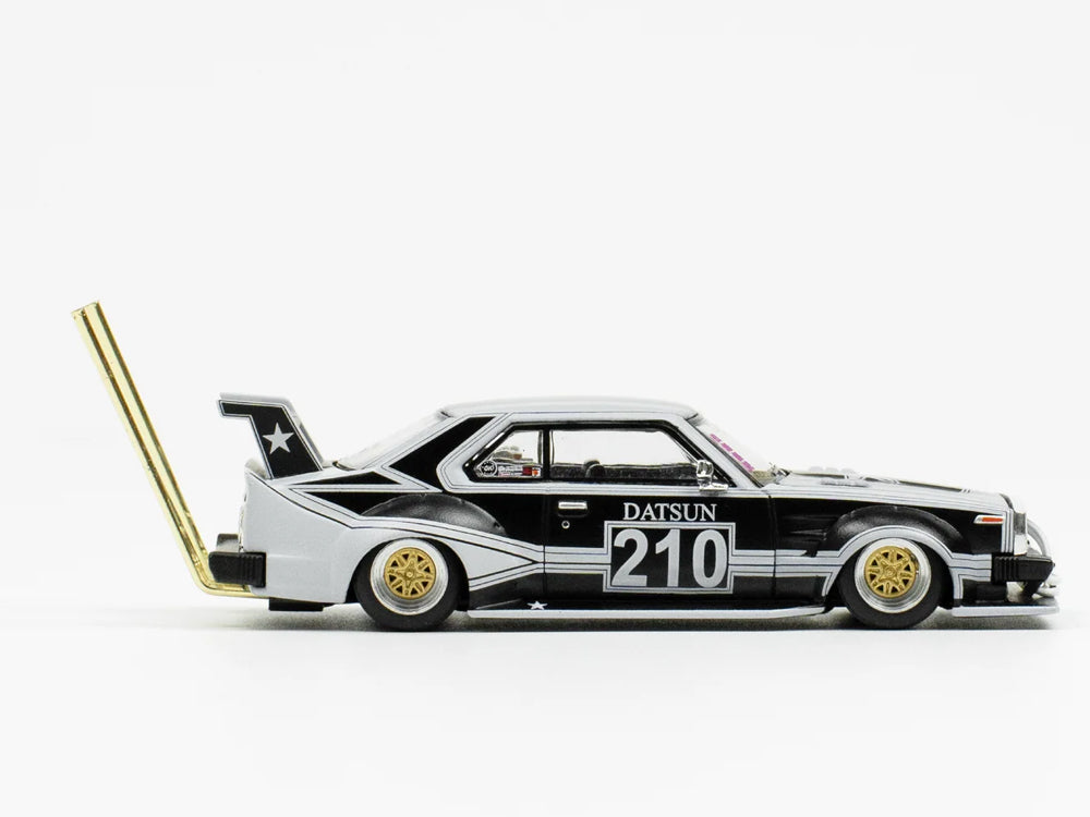 Pop Race 1/64 Nissan Skyline C210 Bosozoku Style Matte Black - Diecast Toyz Australia