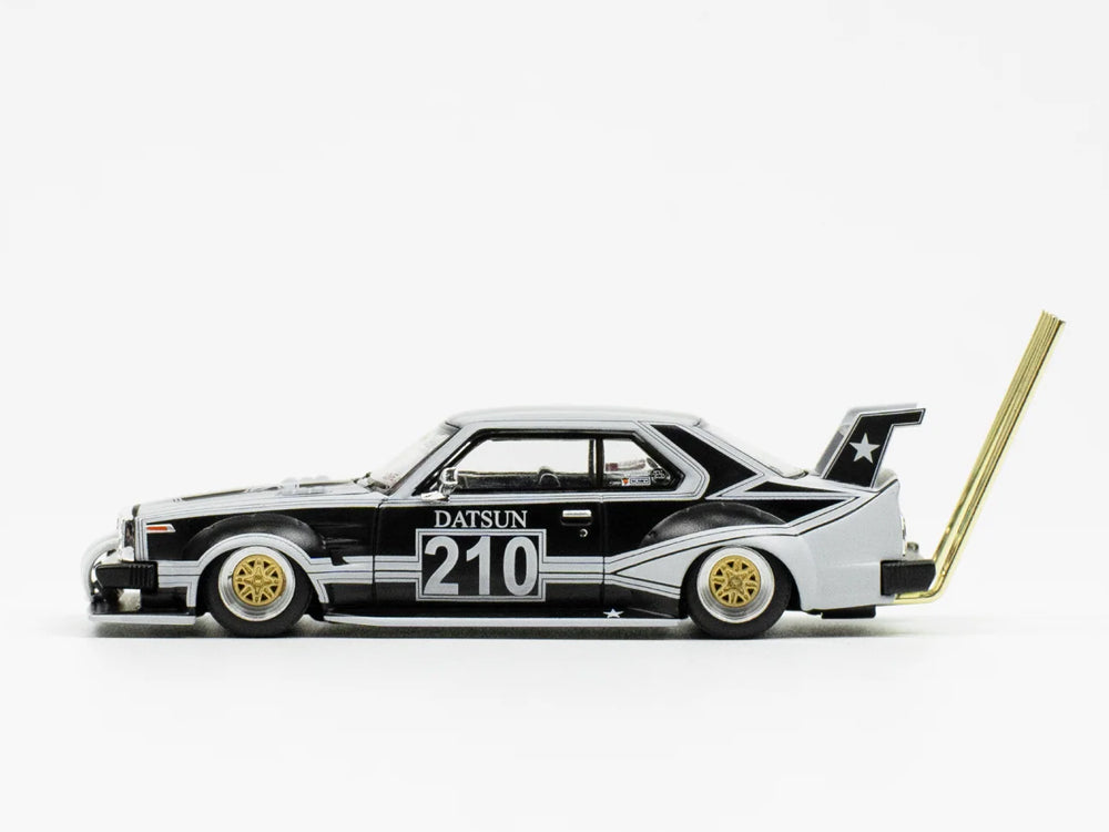 Pop Race 1/64 Nissan Skyline C210 Bosozoku Style Matte Black - Diecast Toyz Australia