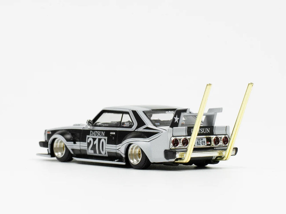 Pop Race 1/64 Nissan Skyline C210 Bosozoku Style Matte Black - Diecast Toyz Australia