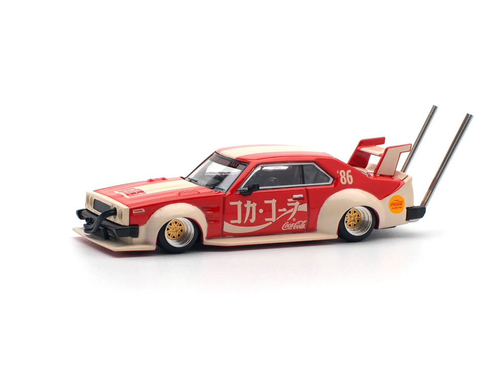 Pop Race 1/64 Nissan Skyline C210 Kaido Racer Bosozoku Style Coca Cola JP