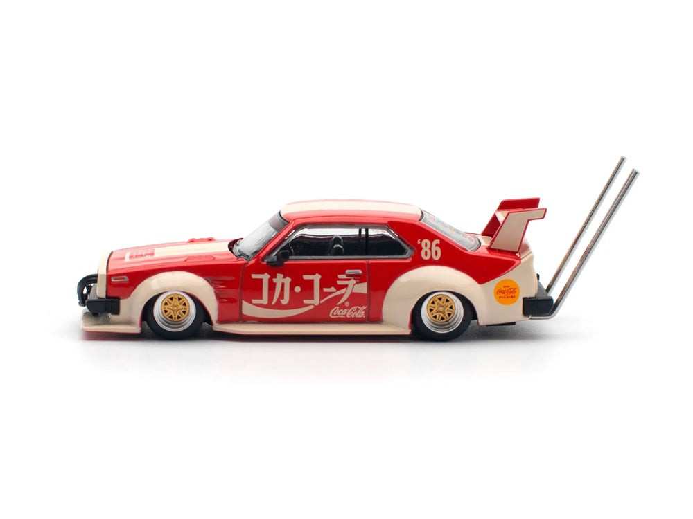 Pop Race 1/64 Nissan Skyline C210 Kaido Racer Bosozoku Style Coca Cola JP