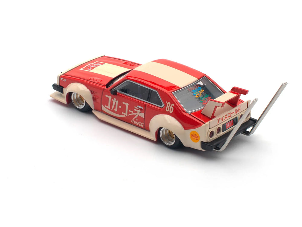 Pop Race 1/64 Nissan Skyline C210 Kaido Racer Bosozoku Style Coca Cola JP