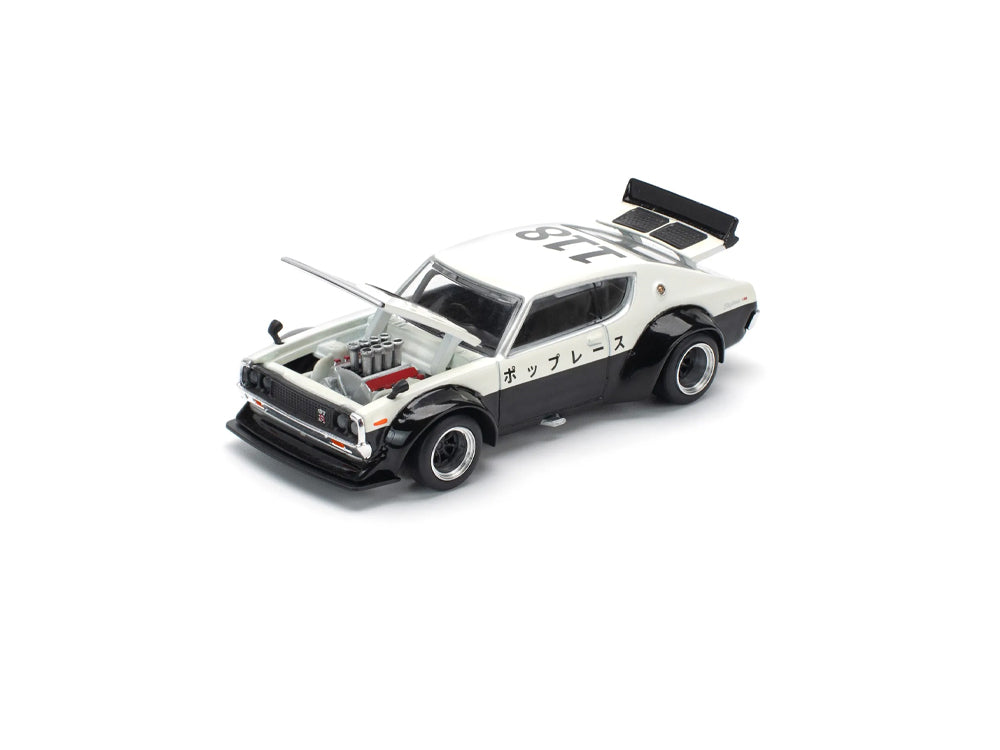 Pop Race 1/64 Nissan Skyline GT-R KPGC110 Kenmeri V8 Drift Police Livery