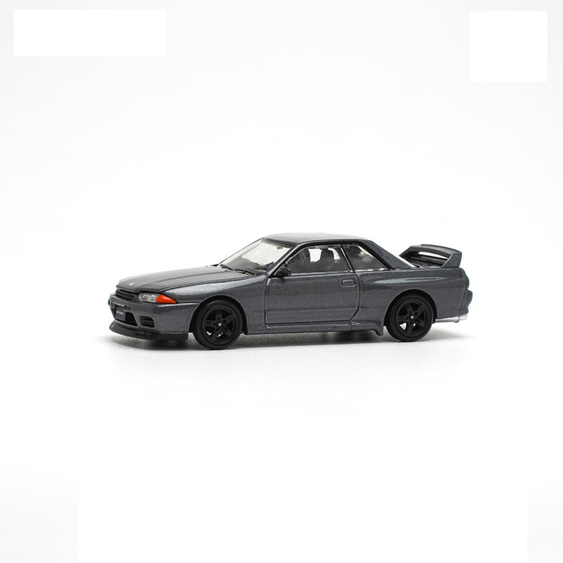 Pop Race 1/64 Nissan Skyline GT-R R32 Gun Grey Metallic