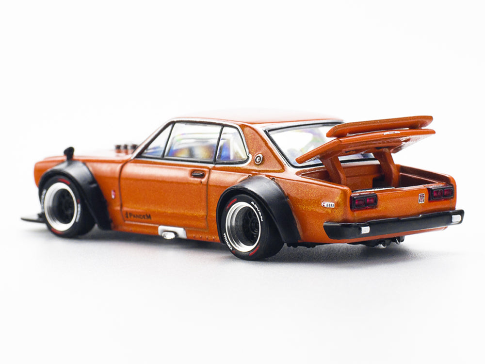 Pop Race 1/64 Nissan Skyline GT-R V8 Drift Hakosuka Orange - Diecast Toyz Australia