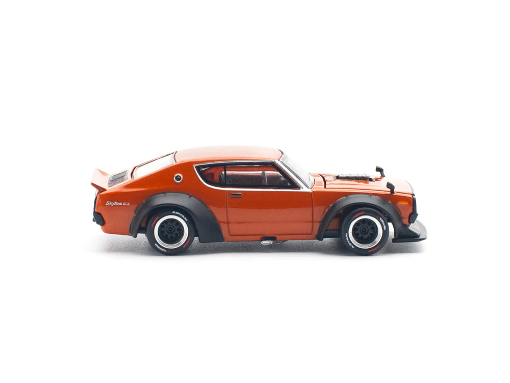 Pop Race 1/64 Nissan Skyline GT-R Kenmeri V8 Drift Modified Orange