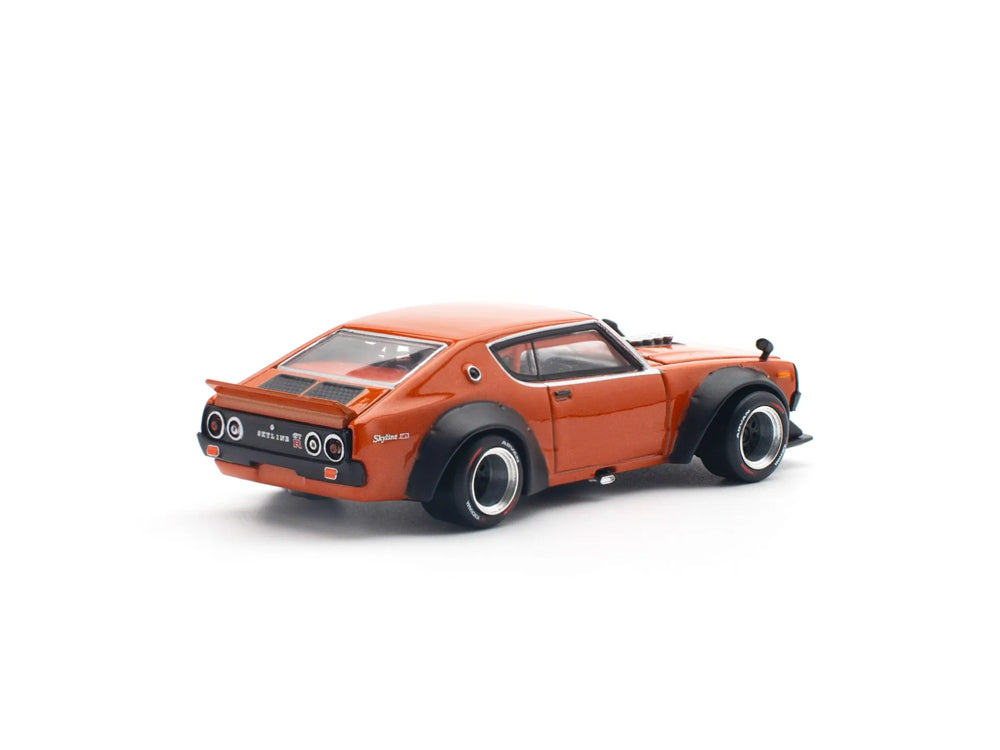 Pop Race 1/64 Nissan Skyline GT-R Kenmeri V8 Drift Modified Orange