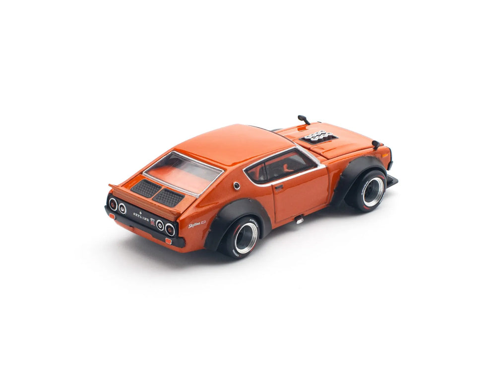Pop Race 1/64 Nissan Skyline GT-R Kenmeri V8 Drift Modified Orange