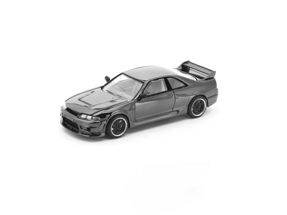 Pop Race 1/64 Nissan Skyline GTR R33 Dark Chrome Series