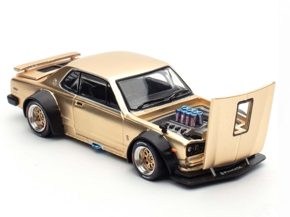 Pop Race 1/64 Nissan Skyline GT-R V8 Drift HAKO Gold