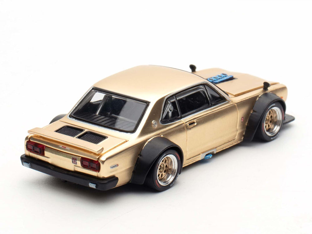 Pop Race 1/64 Nissan Skyline GT-R V8 Drift HAKO Gold