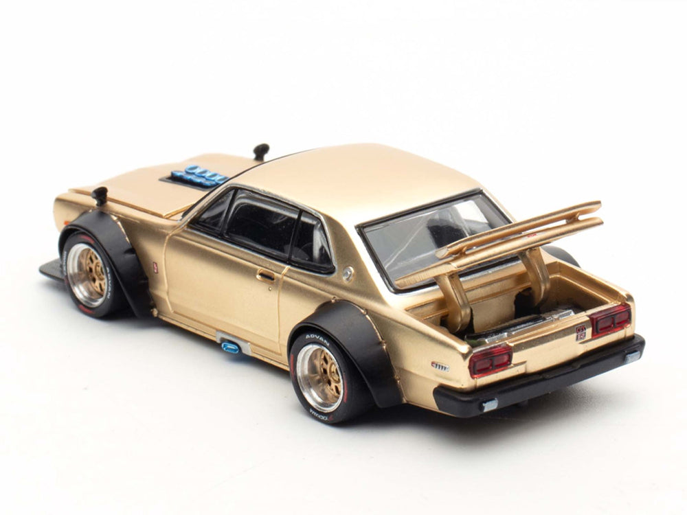 Pop Race 1/64 Nissan Skyline GT-R V8 Drift HAKO Gold