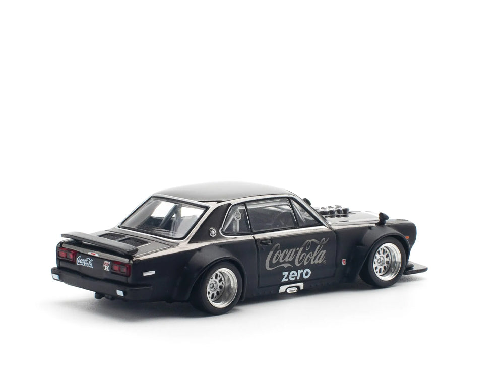 Pop Race 1/64 Nissan Skyline GT-R V8 Drift Hakosuka Coca Cola Zero Black Chrome