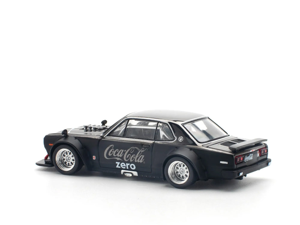Pop Race 1/64 Nissan Skyline GT-R V8 Drift Hakosuka Coca Cola Zero Black Chrome