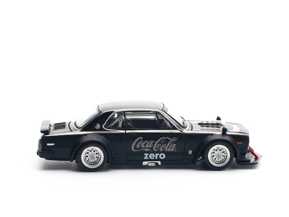 Pop Race 1/64 Nissan Skyline GT-R V8 Drift Hakosuka Coca Cola Zero Black Chrome