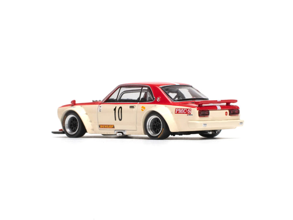 Pop Race 1/64 Nissan Skyline GT-R V8 Drift Hakosuka Watanabe Red/White