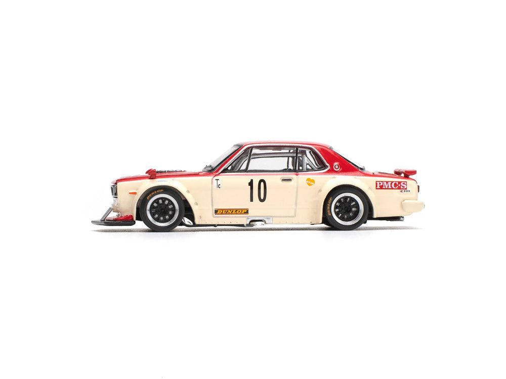 Pop Race 1/64 Nissan Skyline GT-R V8 Drift Hakosuka Watanabe Red/White