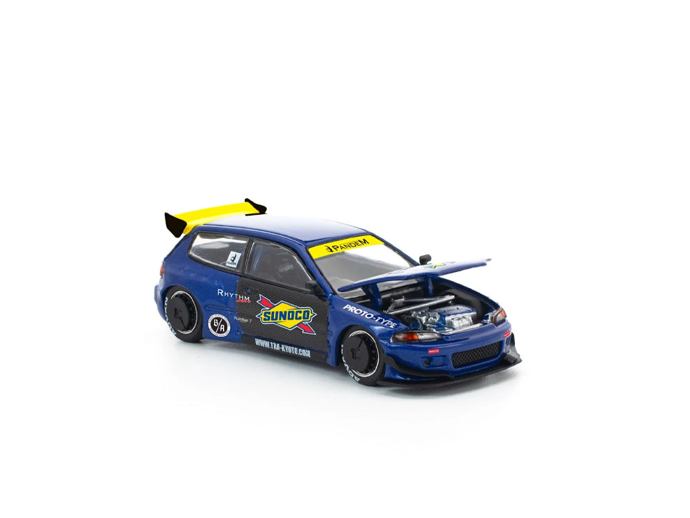 Pop Race 1/64 Pandem Honda Civic EG6 Blue/Black