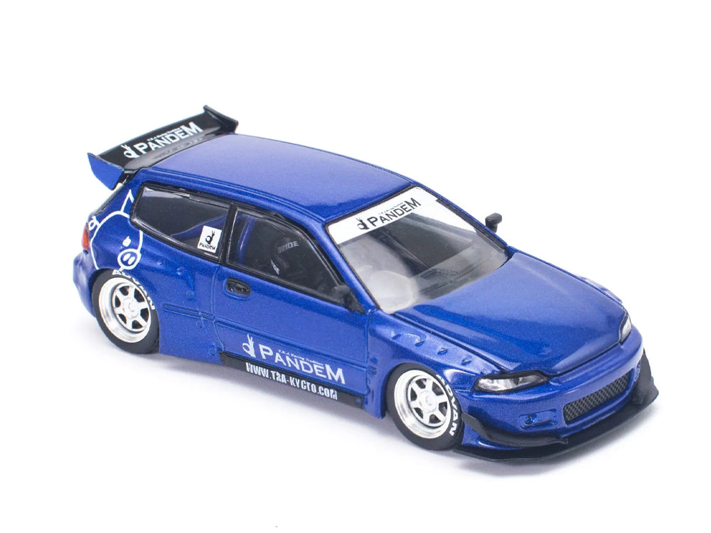 Pop Race 1/64 Pandem Honda Civic EG6 V1.5 Metallic Blue