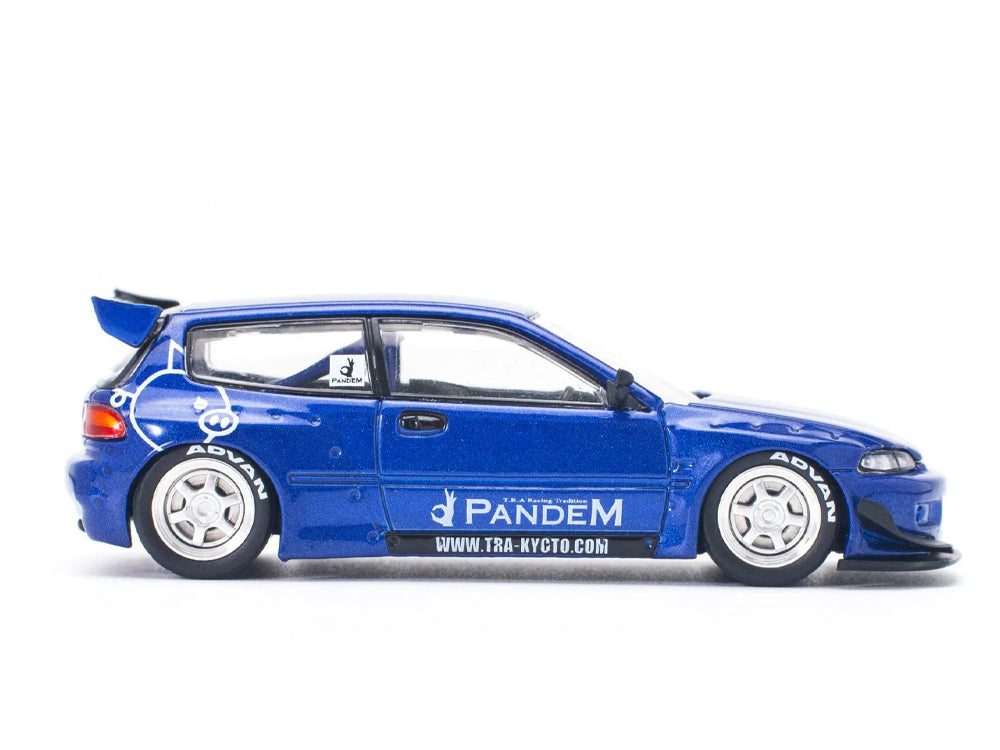 Pop Race 1/64 Pandem Honda Civic EG6 V1.5 Metallic Blue