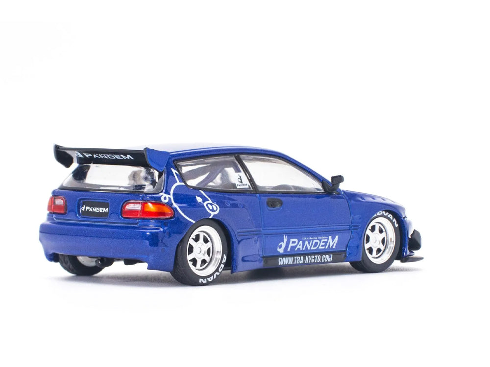 Pop Race 1/64 Pandem Honda Civic EG6 V1.5 Metallic Blue