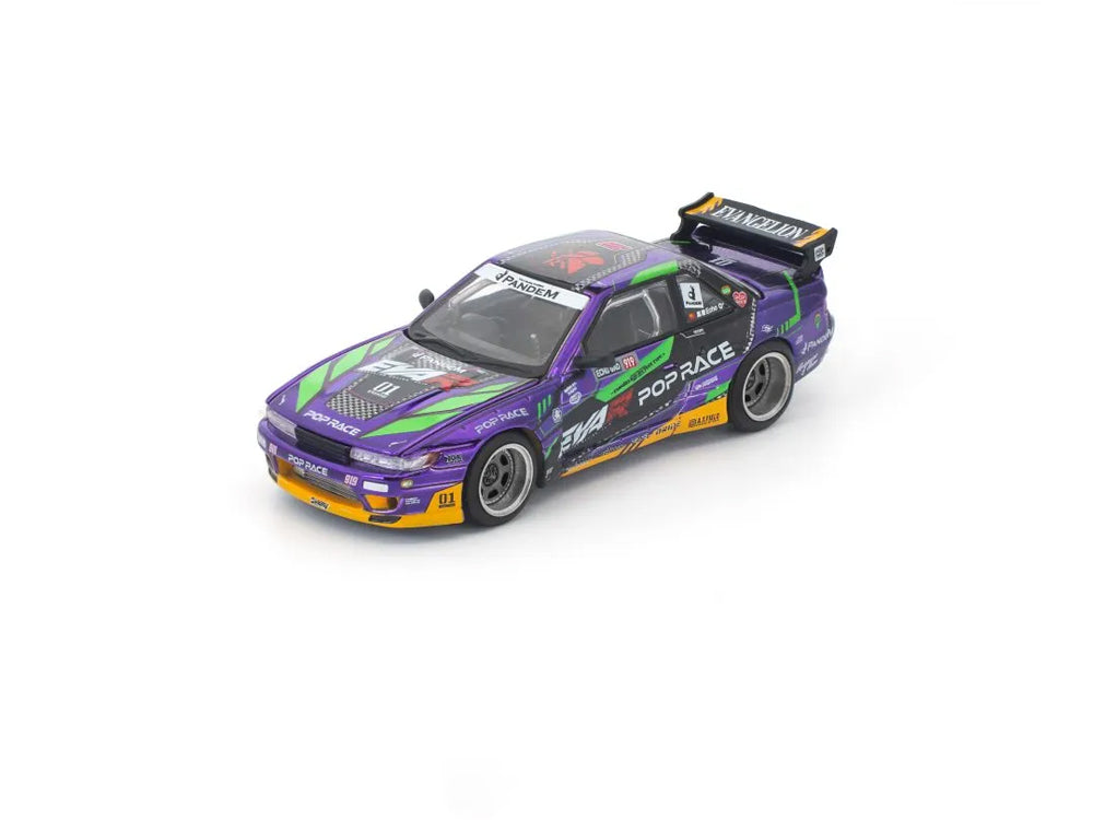 Pop Race 1/64 Pandem Nissan Silvia S13 EVA RT Test Type 01 Purple
