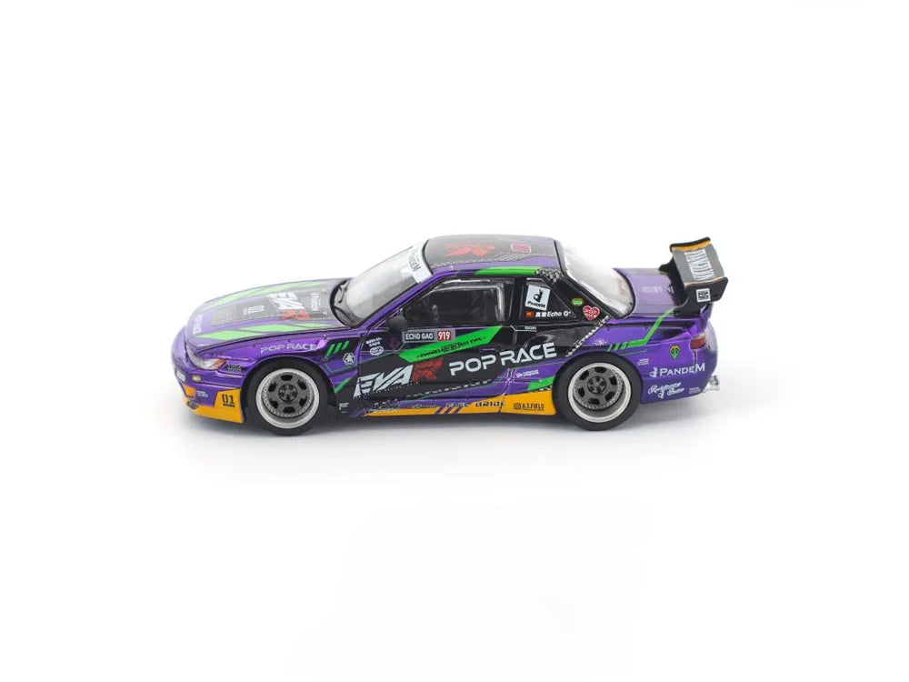 Pop Race 1/64 Pandem Nissan Silvia S13 EVA RT Test Type 01 Purple