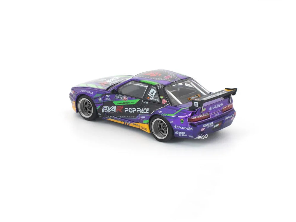 Pop Race 1/64 Pandem Nissan Silvia S13 EVA RT Test Type 01 Purple