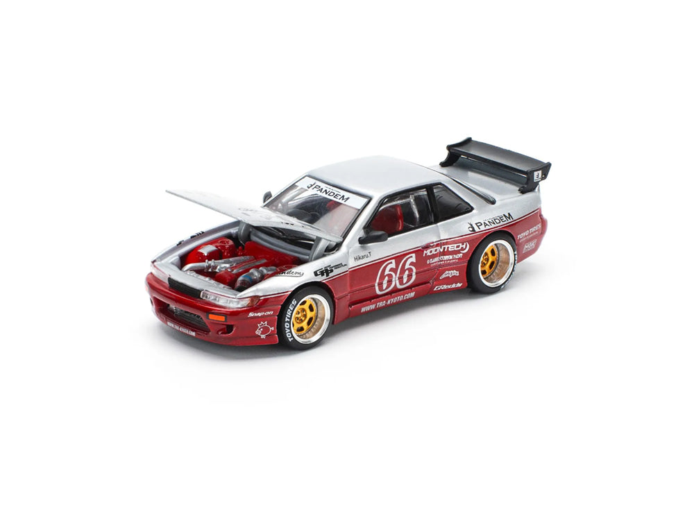 Pop Race 1/64 Pandem Nissan Silvia S13 Moontech Red