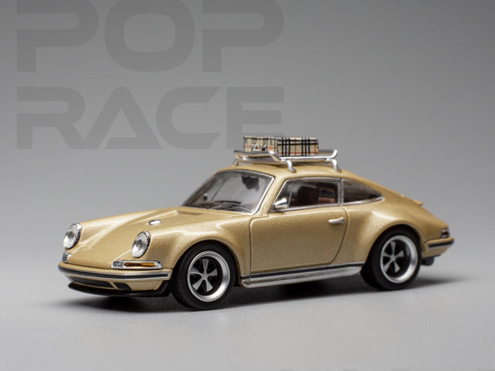 Pop Race 1/64 Porsche Singer 964 Gold - Diecast Toyz Australia