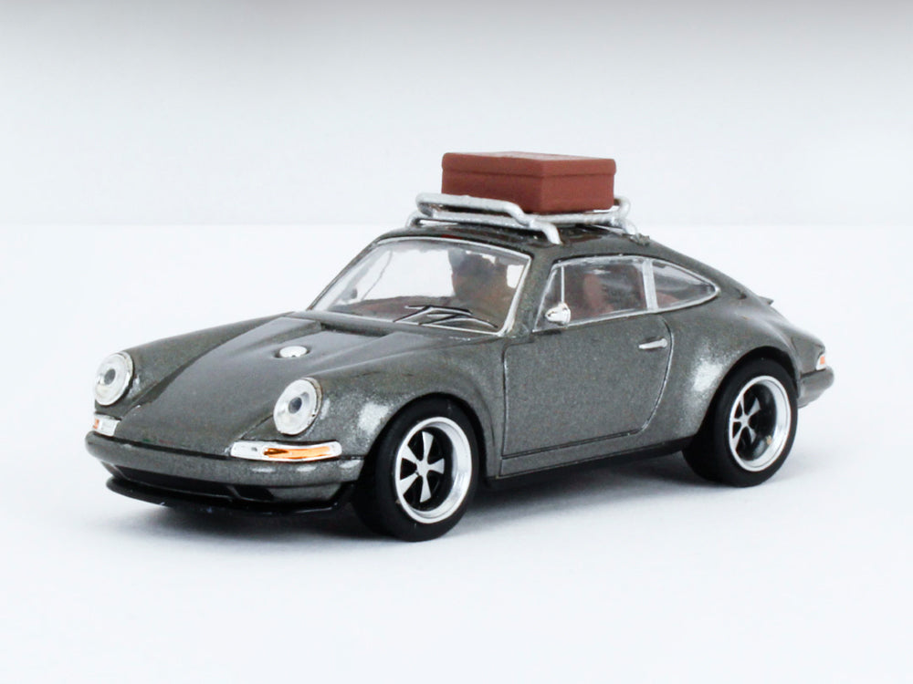 Pop Race 1/64 Porsche Singer Grey with Luggage - Diecast Toyz Australia