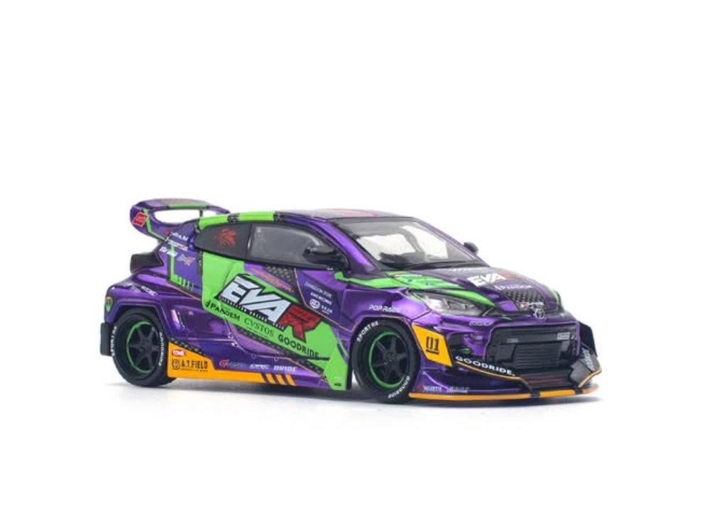Pop Race 1/64 Toyota GR Yaris EVA RT Test Type-01 Goodride Purple