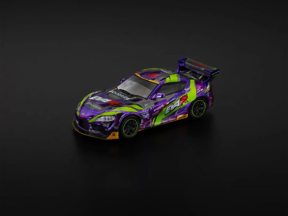 Pop Race 1/64 Toyota Pandem GR Supra EVA RT Test Type-01 Goodride Purple