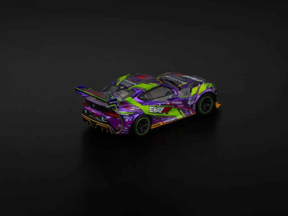 Pop Race 1/64 Toyota Pandem GR Supra EVA RT Test Type-01 Goodride Purple