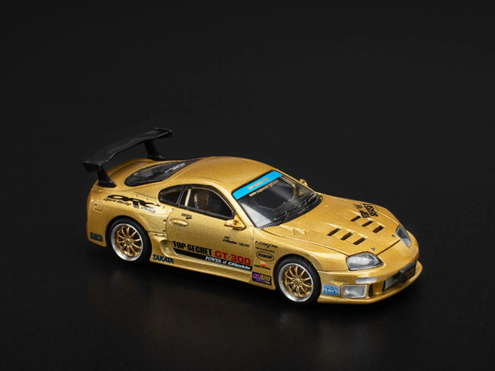 Pop Race 1/64 Toyota Supra JZA80 GT300 Gold