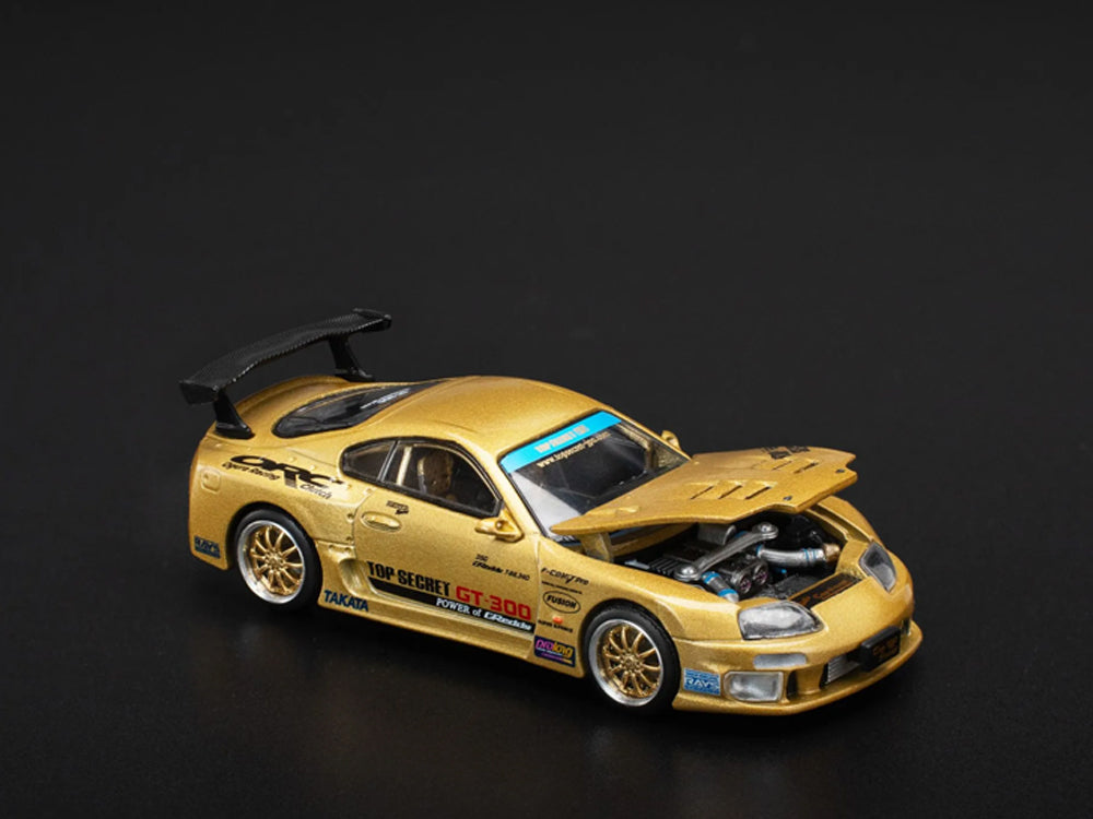 Pop Race 1/64 Toyota Supra JZA80 GT300 Gold