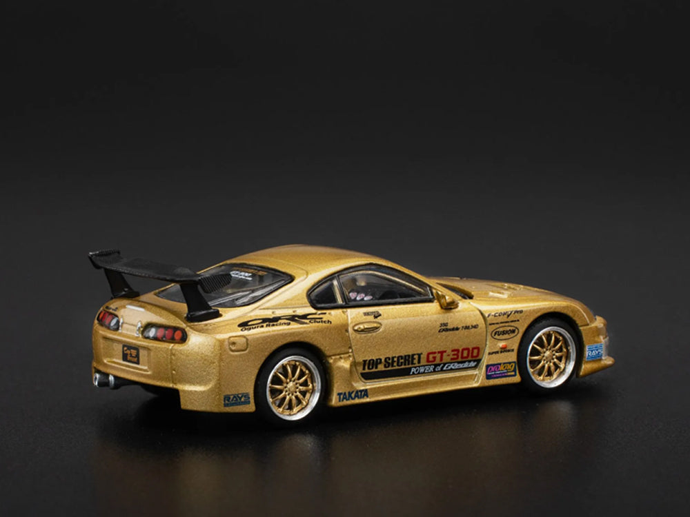 Pop Race 1/64 Toyota Supra JZA80 GT300 Gold