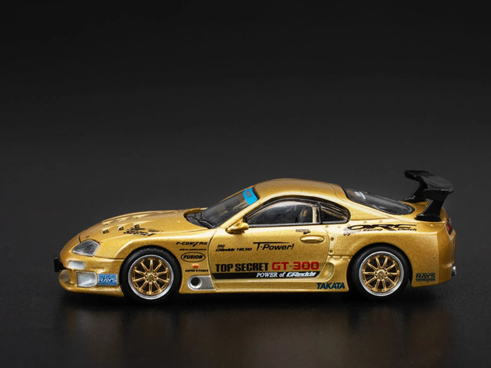 Pop Race 1/64 Toyota Supra JZA80 GT300 Gold