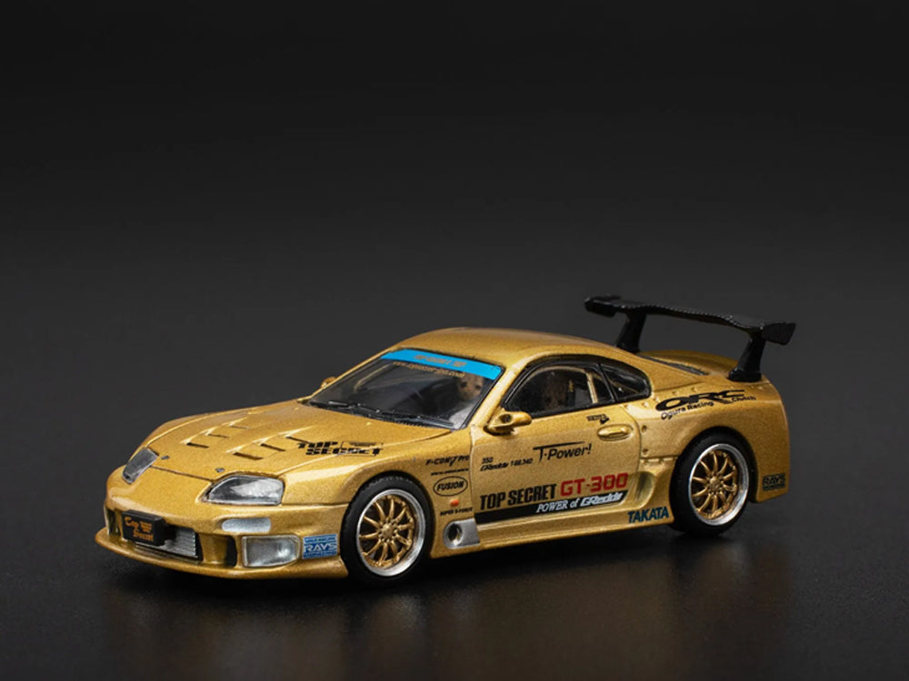 Pop Race 1/64 Toyota Supra JZA80 GT300 Gold