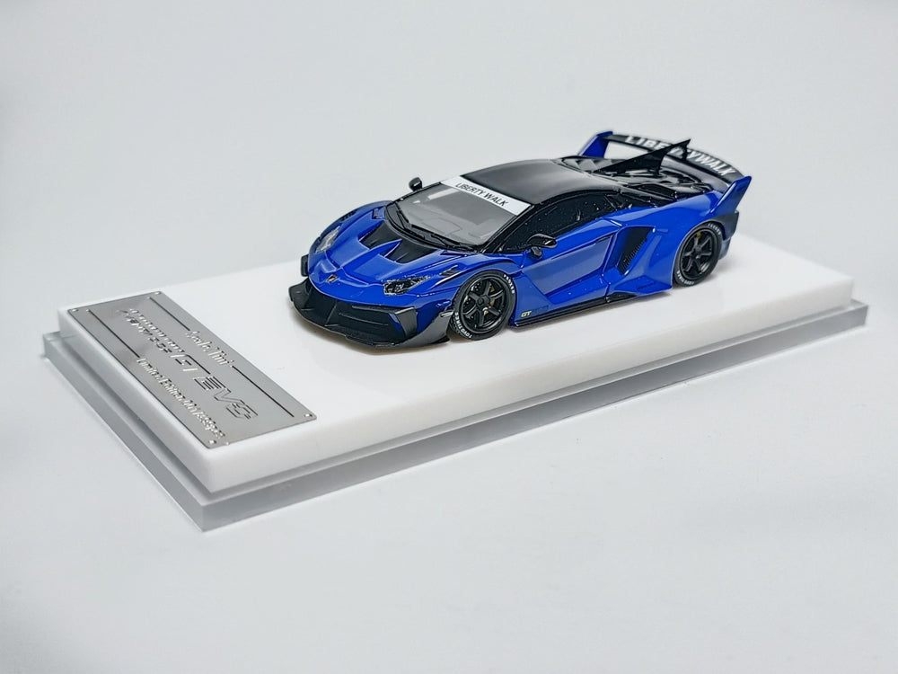ScaleMini 1/64 LB Silhouette Works Aventador GT EVO Blue - Diecast Toyz Australia